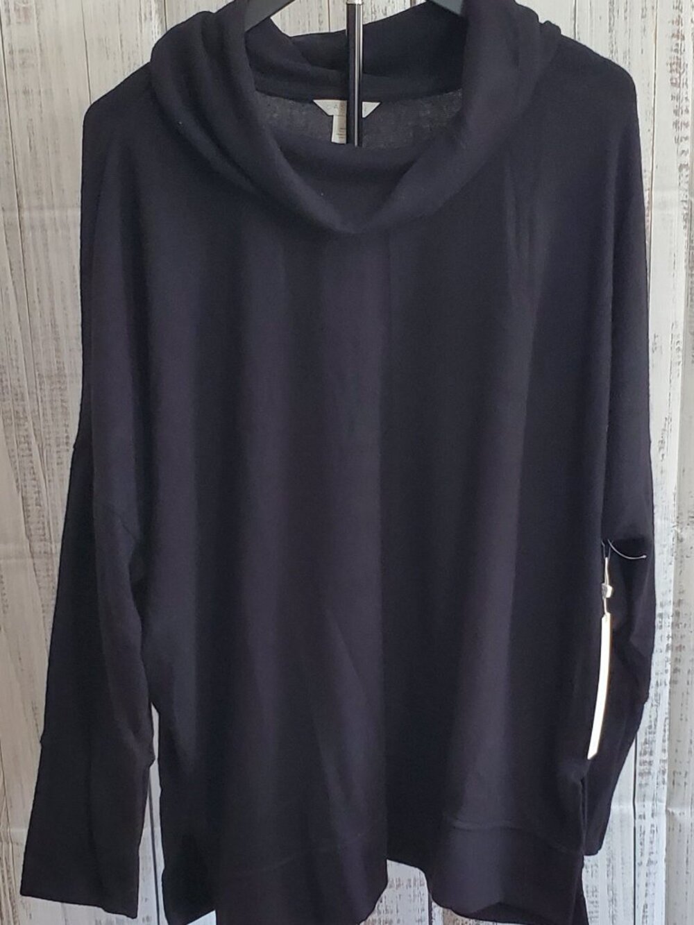 Caslon Black Soft Knit  Cowl Neck Women's Plus Size Sweater Size 1x NWT - Picture 4 of 7